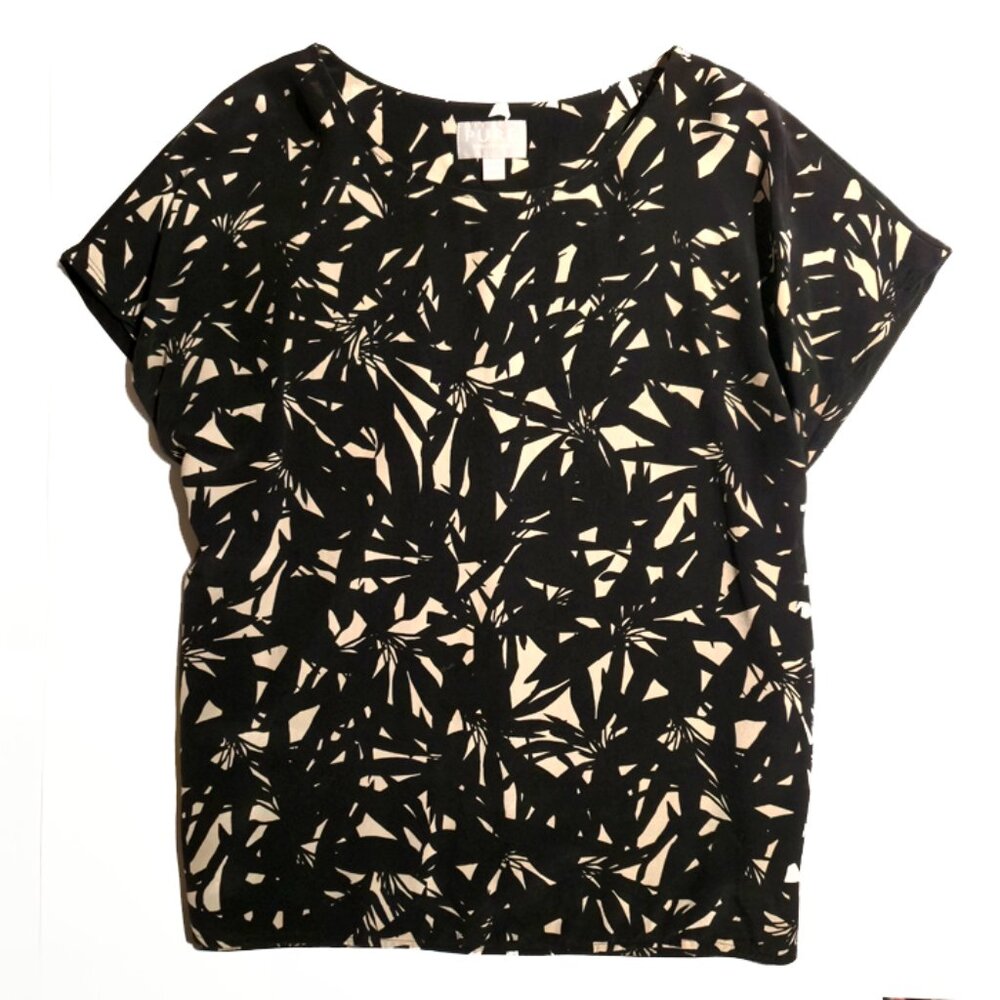 Pure Collection Printed Silk and Jersey Blouse